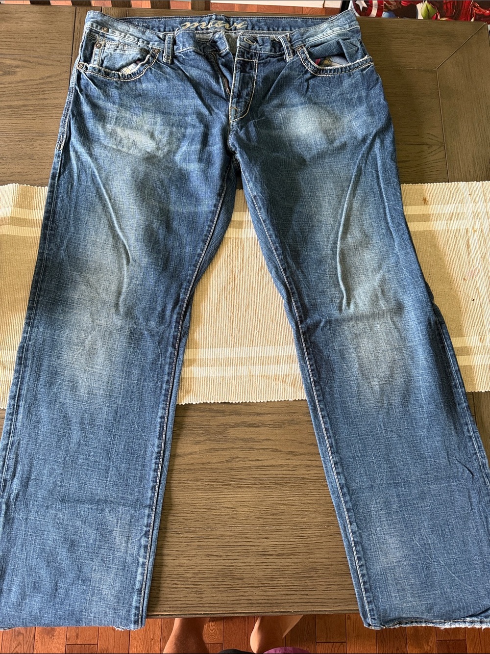 Mavi Men's Blue Straight-Leg Denim Jeans